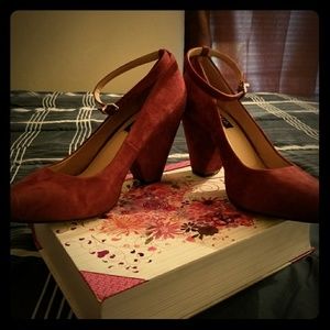 3 In wine suede Torrid heels